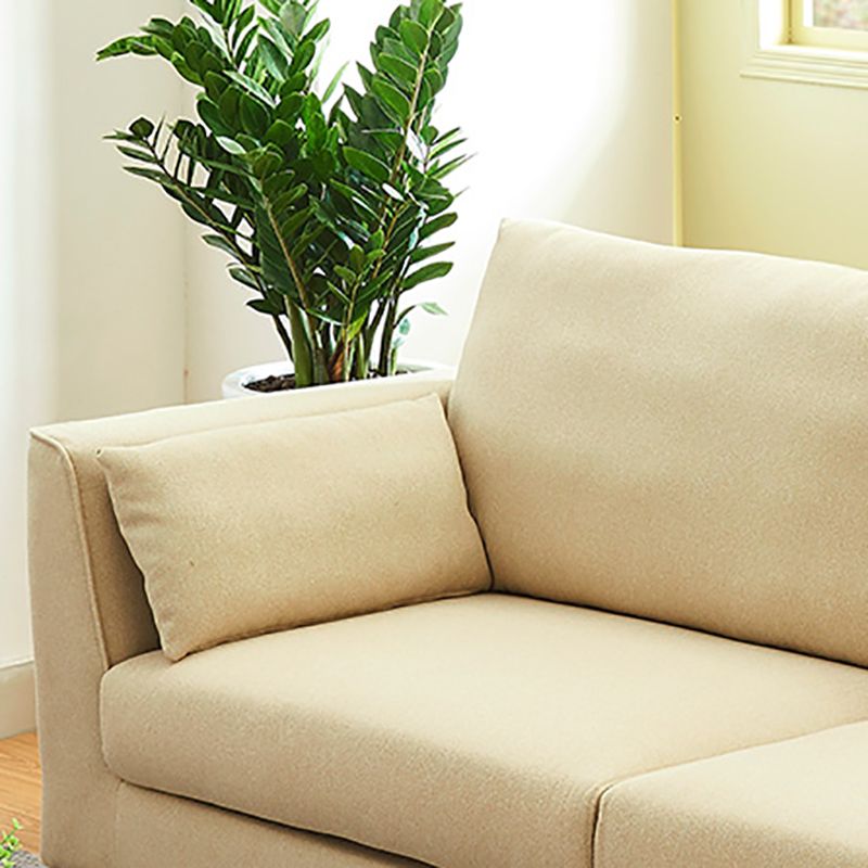 Linen Modern Standard Sofa Loose Back 33"W Square Arm Sofa Sofa Clearhalo 'furn' 'furn_sofas' 'Furniture' 'furniture_sofas' 'Living Room Furniture' 'Sofa' 'sofas' 1200x1200_18077449-9027-43c6-97cd-27082345e3f5