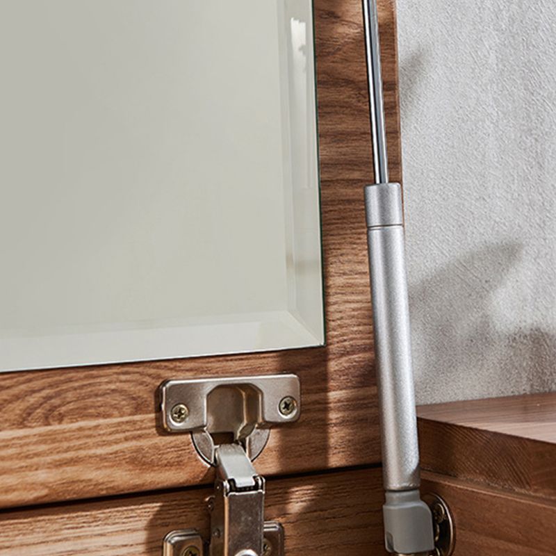 Tradizionale scrivania vanity lancio a specchio singolo doppio cassettiera dritto in piedi