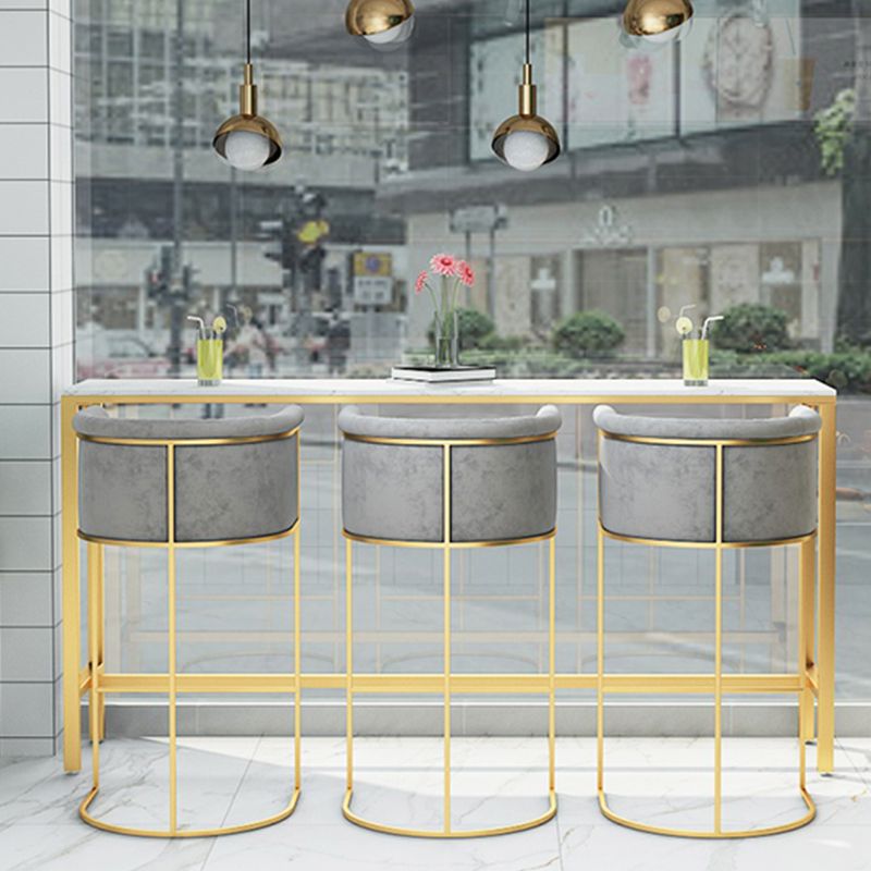Glam Style Bar Stool Armed Upholstered Bar Stool for Dining Room Clearhalo 'Bar Furniture' 'Bar Stools' 'bar_stools' 'furn' 'furn_bar_stools' 'Furniture' 'Kitchen & Dining Furniture' 1200x1200_180789b9-0f60-46b4-88f5-94140805daa4