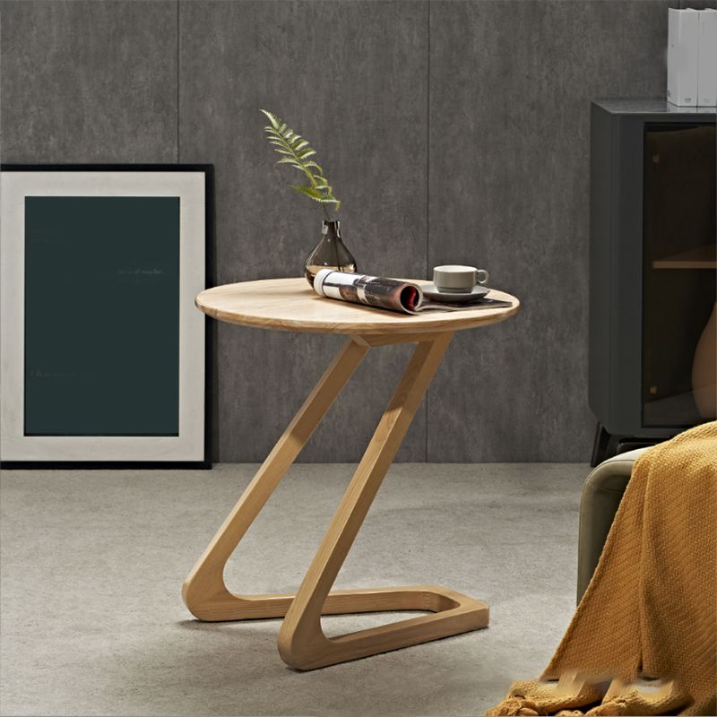 Side Table Solid Wood Abstract Round Scandinavian Living Room End Table Clearhalo 'Coffee & Accent Tables' 'End & Side Tables' 'end_side_tables' 'furn' 'furn_end_side_tables' 'Furniture' 'Living Room Furniture' 1200x1200_1807fc2f-1d52-40b6-bb4a-d99645e5752a