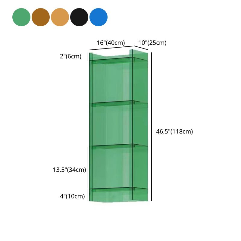Acrylic Bookcase Scandinavian Style Closed Back Bookshelf for Office and Home Clearhalo 'Bookcases' 'furn' 'furn_bookcases' 'Furniture' 'furniture_bookcases' 'kitchen' 'kitchen_bookcases' 'Living Room Furniture' 'Office Furniture' 1200x1200_180a7518-95be-4592-bb6e-571d0465d2b5