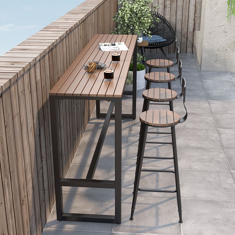 Set di barre industriali 1/2/5 pezzi tavolo da banco in legno con sgabello di metallo