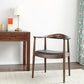 Ash Wood Traditional Dining Chair Brown Side Chair with Arms