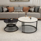 Slate Coffee Table Round Nesting Coffee Table Set with Storage Clearhalo 'Coffee & Accent Tables' 'Coffee Tables' 'coffee_tables' 'furn' 'furn_coffee_tables' 'Furniture' 'Living Room Furniture' 1200x1200_180e3ec2-16c7-49f1-83e8-046915a0dc8b