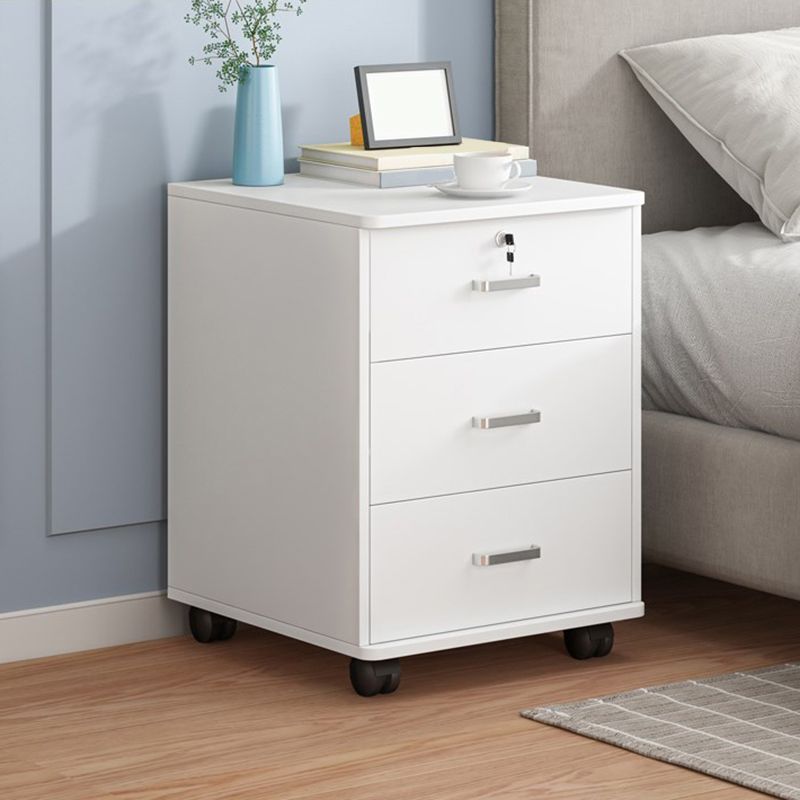 Modern Imitation Wood Bed Cabinet Drawer Lock Included Nightstand with Wheel Clearhalo 'Bedroom Furniture' 'furn' 'furn_night_stand' 'Furniture' 'night_stand' 'Nightstands' 1200x1200_180f81be-deca-426d-999a-c588af8ecc59