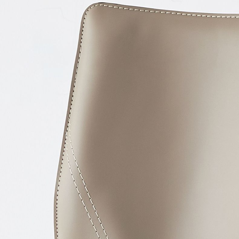 Nordic Style Side Chair Faux Leather Kitchen Dining Chair with Metal Frame (Set of 2)