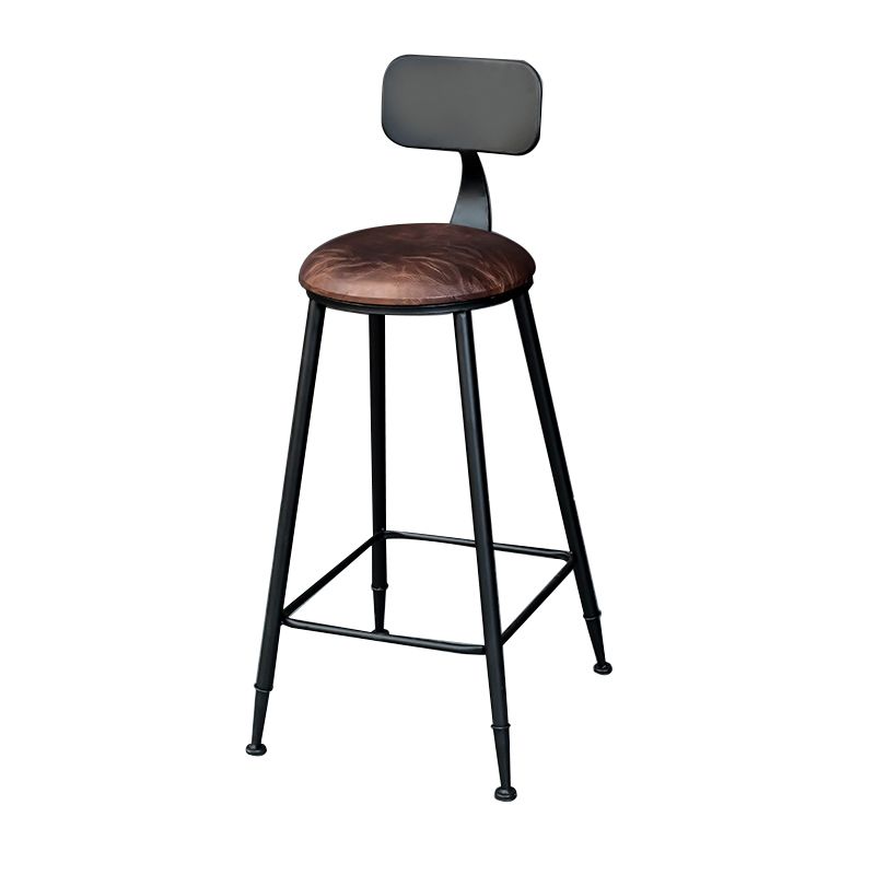 Zeitgenössische Esshocker Low Back Bar Hocker mit Fußstütze