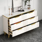 Commode de rangement en pierre de coffre de rangement contemporain de 11,7 pouces de largeur