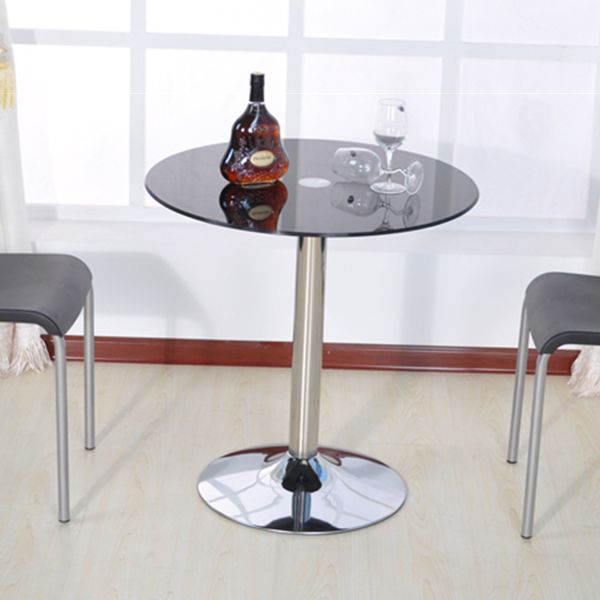 Round GlassTransparent Dining Table Simplicity Pedestal Table for Dining Room Clearhalo ' dining_table' 'Dining Tables & Seating' 'Dining Tables' 'furn' 'furn_dining_table' 'Furniture' 'furniture_dining_table' 'Kitchen & Dining Furniture' 'kitchen&dining_furn' 'kitchen' 'kitchen_dining_table' 1200x1200_18111138-d7a6-4b6b-87bd-2cf9c180c847