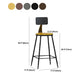 Industrial Armless Backrest Counter Stool Iron Dining Room Bar Stool with Pedal Clearhalo 'Bar Furniture' 'Bar Stools' 'bar_stools' 'furn' 'furn_bar_stools' 'Furniture' 'Kitchen & Dining Furniture' 1200x1200_181168db-eb89-4294-a391-237d8c79c24a