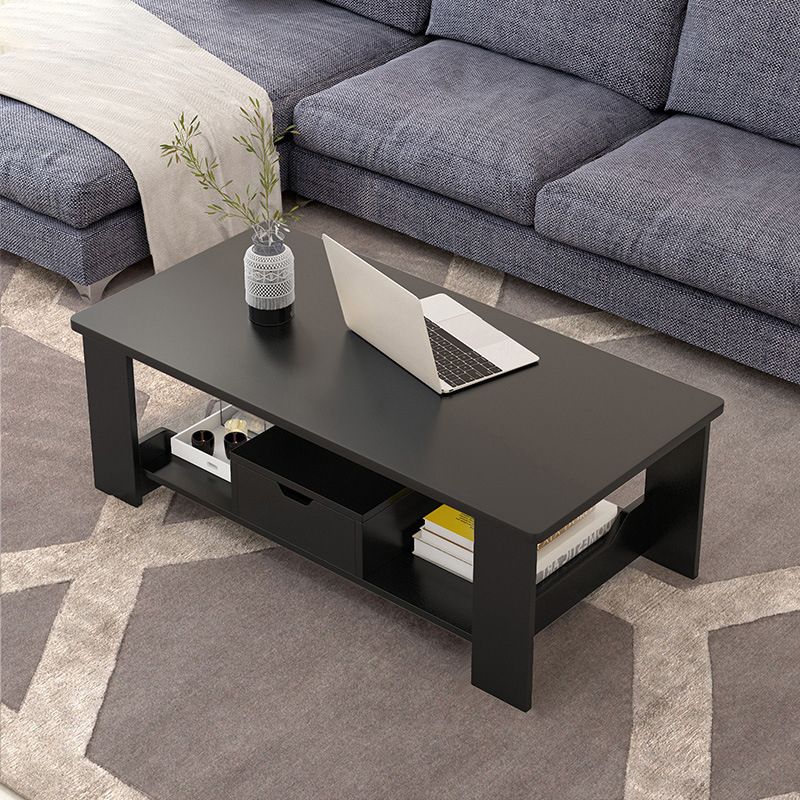 Modern Manufactured Wood Coffee Table with Storage Rectangular Cocktail Table Clearhalo 'Coffee & Accent Tables' 'Coffee Tables' 'coffee_tables' 'furn' 'furn_coffee_tables' 'Furniture' 'furniture_coffee_tables' 'Living Room Furniture' 1200x1200_1811e3be-a1ce-4424-9e9e-ccd5e5c71323