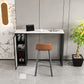 1/5 Pieces Modern Rectangle Sintered Stone Counter Table with High Stools