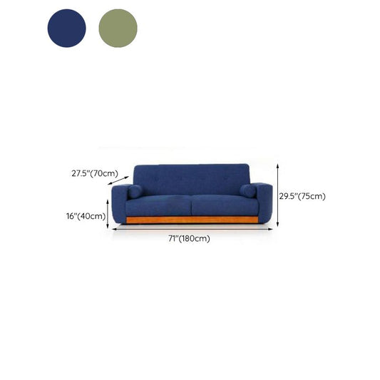 Modern Square Arm Sofa Stain Resistant Fabric Settee for Bonus Room