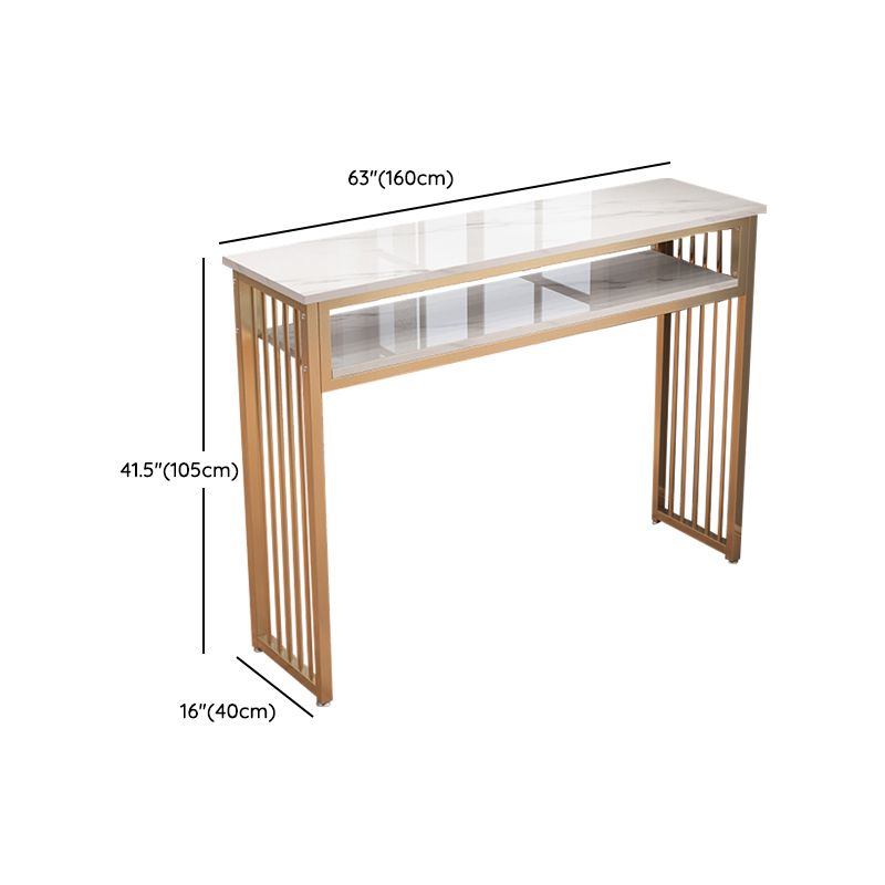 1/3 Glam Metal White and Gold Bar Stool and Table Set for Dining Room Clearhalo 'Bar Furniture' 'furn' 'furn_home_bar_bar_sets' 'Furniture' 'Home Bars & Bar Sets' 'home_bar_bar_sets' 'Kitchen & Dining Furniture' 1200x1200_1815321a-cd00-43df-8d97-16463e81d7c3