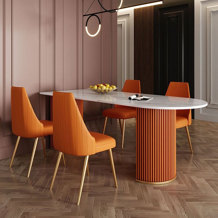 Scandinavian 1/2/5 Rectangle White Dining Table Set for Kitchen Clearhalo 'Dining Room Sets' 'Dining Tables & Seating' 'dining_room_set' 'furn' 'furn_dining_room_set' 'Furniture' 'furniture_dining_room_set' 'Kitchen & Dining Furniture' 'kitchen&dining_furn' 'kitchen' 1200x1200_1815436b-66dd-4e02-b78b-940bd45c1f0d