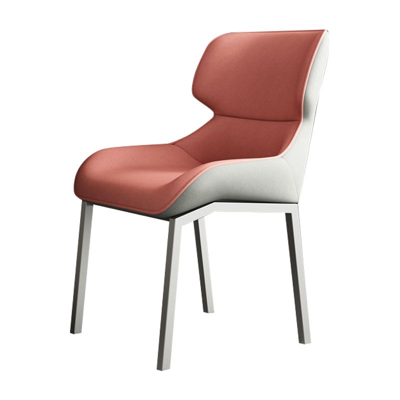 Contemporary Metal Dining Room Armless chairs Wingback Side Chair for Home Use Clearhalo ' kitchen&dining_furn' 'Dining Chairs' 'Dining Tables & Seating' 'dining_chair' 'furn' 'furn_dining_chair' 'Furniture' 'furniture_dining_chair' 'Kitchen & Dining Furniture' 'kitchen' 1200x1200_18159d0b-cfc9-41e1-9176-9d78a95574b8