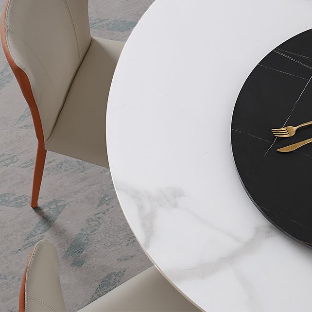 Glam 1/2/3/4/7 Pieces Dining Set Sintered Stone Dining Table Set for Dining Areas Clearhalo 'Dining Room Sets' 'Dining Tables & Seating' 'dining_room_set' 'furn' 'furn_dining_room_set' 'Furniture' 'furniture_dining_room_set' 'Kitchen & Dining Furniture' 1200x1200_1815be6b-0243-44cb-b266-0a93f32c76b7