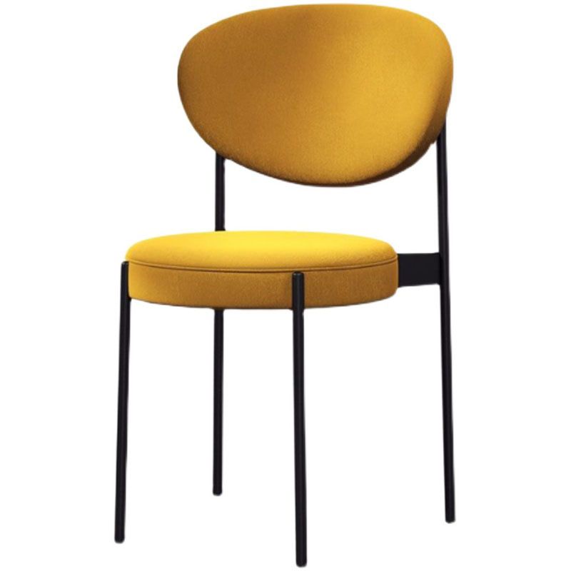 Modern Style Metal Chair Open Back Dining Side Chair with Upholstered Clearhalo 'Dining Chairs' 'Dining Tables & Seating' 'dining_chair' 'furn' 'furn_dining_chair' 'Furniture' 'furniture_dining_chair' 'Kitchen & Dining Furniture' 1200x1200_1819b6b8-2277-4713-b566-4ab6ebd45750