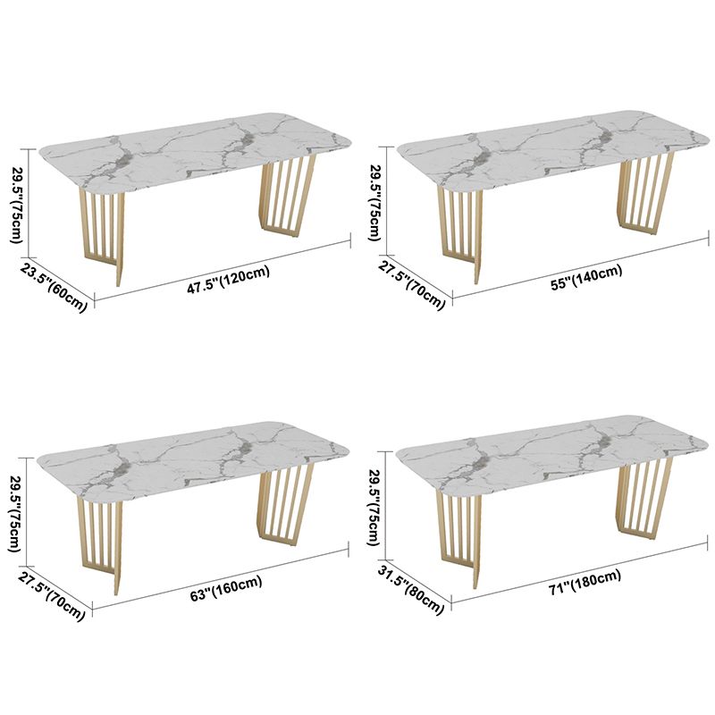 Rectangle Sintered Stone White Dining Table Glam Double Pedestal Table for Dining Room Clearhalo ' dining_table' 'Dining Tables & Seating' 'Dining Tables' 'furn' 'furn_dining_table' 'Furniture' 'furniture_dining_table' 'Kitchen & Dining Furniture' 'kitchen&dining_furn' 'kitchen' 'kitchen_dining_table' 1200x1200_181a4f14-af88-4fd7-b272-4c027b6dbf3c