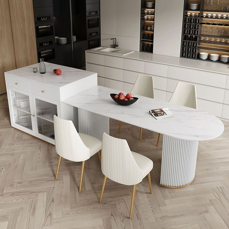 Metal Modern Free Form Indoor Table Sintered Stone Table for Kitchen and Dining Room Clearhalo ' dining_table' 'Dining Tables & Seating' 'Dining Tables' 'furn' 'furn_dining_table' 'Furniture' 'furniture_dining_table' 'Kitchen & Dining Furniture' 'kitchen&dining_furn' 'kitchen' 'kitchen_dining_table' 1200x1200_181b653f-5f8f-40df-94cc-7d79318902c7