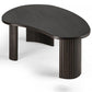 Solid Wood Coffee Table Black 3 Legs Coffee Table for Living Room