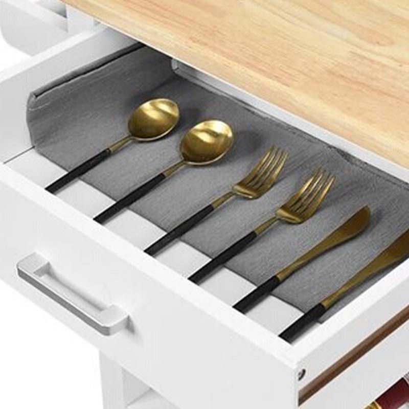 Modern Rolling Kitchen Cart Wood Rectangular Kitchen Island Cart with Towel Rack Clearhalo 'furn' 'furn_kitchen_islands_carts' 'Furniture' 'Kitchen & Dining Furniture' 'Kitchen Islands & Carts' 'kitchen_islands_carts' 1200x1200_181bf0b4-85b0-4698-bb61-006bf42580f3