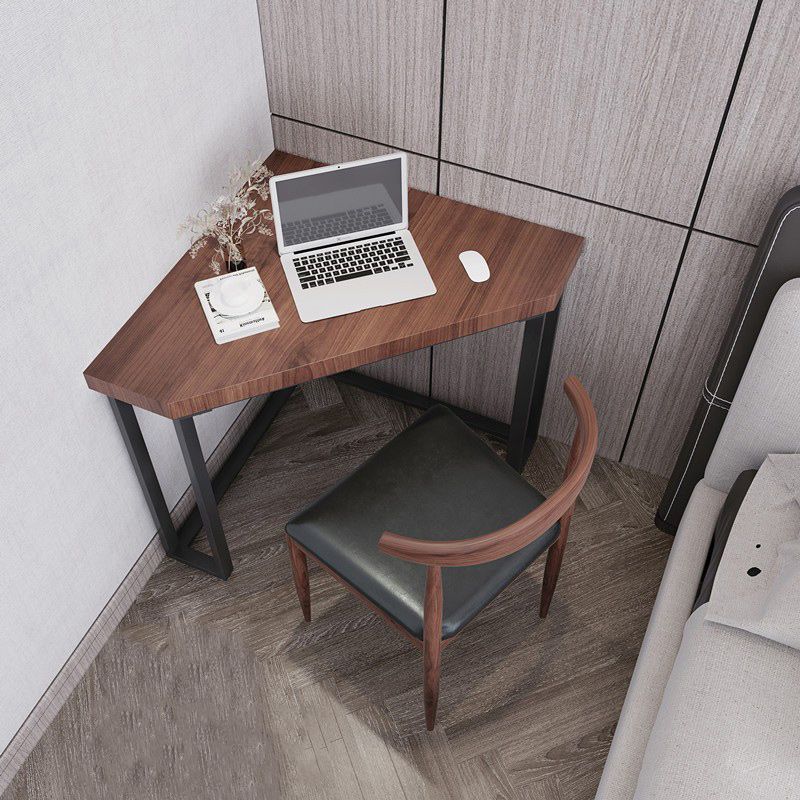 現代的なコーナーオフィスデスクH字型ソリッドウッドライティングデスク