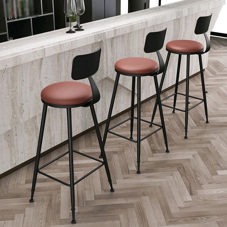 Industrial Matte Finish Coffee Shop Stool Footrest Low Back Stool Clearhalo 'Bar Furniture' 'Bar Stools' 'bar_stools' 'furn' 'furn_bar_stools' 'Furniture' 'furniture_bar_stools' 'Kitchen & Dining Furniture' 1200x1200_181c3dee-5720-4427-ae39-c6aa7b1e53a9