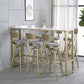 Glam Style Gold 41.3"H Bar Table Marble White Rectangle Top Bistro Table Clearhalo 'Bar Furniture' 'Bar Tables' 'bar_tables' 'Furniture' 'furniture_bar_tables' 'Kitchen & Dining Furniture' 'kitchen&dining_furn' 'kitchen' 1200x1200_181c4e2b-6bd5-4e6b-bf61-477bb1b0e85e