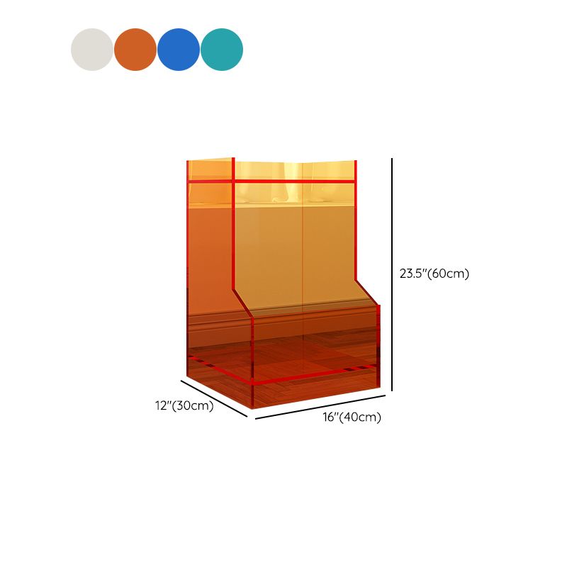 Acrylic Closed Back Bookshelf Standard Scandinavian Bookcase with Shelves