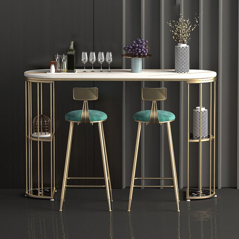 Contemporary Storage Bistro Accent Dining Table Indoor Double Pedestal Patio Bar Table Clearhalo 'Bar Furniture' 'Bar Tables' 'bar_tables' 'furn' 'furn_bar_tables' 'Furniture' 'furniture_bar_tables' 'Kitchen & Dining Furniture' 1200x1200_181cfc8f-ef24-49e5-8a0a-99681aa8eba5