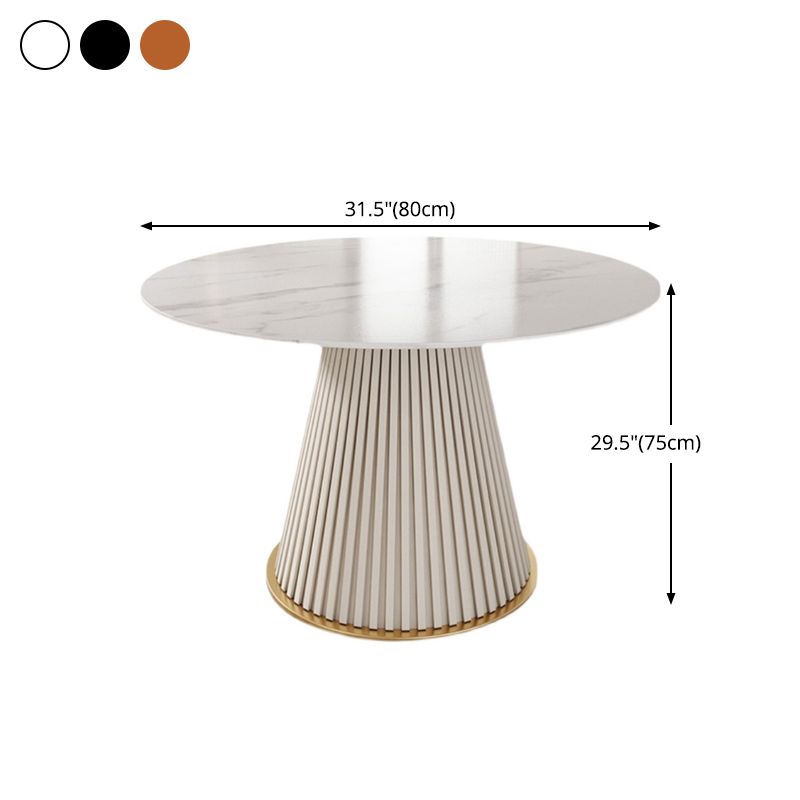 Round Sintered Stone Dining Table Traditional Luxury Dining Table for Home Clearhalo ' dining_table' 'Dining Tables & Seating' 'Dining Tables' 'furn' 'furn_dining_table' 'Furniture' 'furniture_dining_table' 'Kitchen & Dining Furniture' 'kitchen&dining_furn' 'kitchen' 'kitchen_dining_table' 1200x1200_181ded7c-1c9c-4e4c-bbb1-d18314c01605