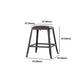 Industrial Armless Counter Stool Iron Milk Tea Shop Bar Stool with Cushion and Pedal Clearhalo 'Bar Furniture' 'Bar Stools' 'bar_stools' 'furn' 'furn_bar_stools' 'Furniture' 'Kitchen & Dining Furniture' 1200x1200_1821d762-f8c2-4933-b339-9ae4463c6bd5