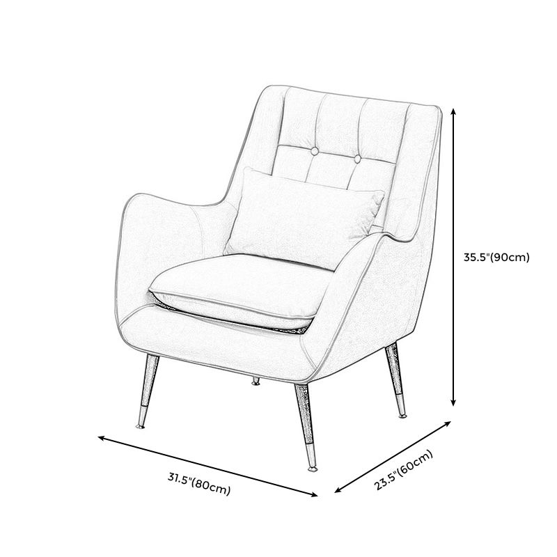 31"L x 30"W x 26"H Accent Chair with Cushions Scandinavian Arm Lounge Chair