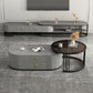 Round Coffee Table Slate Frame Nesting Coffee Table Set with 2 Drawers Clearhalo 'Coffee & Accent Tables' 'Coffee Tables' 'coffee_tables' 'furn' 'furn_coffee_tables' 'Furniture' 'Living Room Furniture' 1200x1200_1823a73c-176c-4df1-b2a0-93abc6a55805