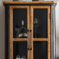 Black Metal Display Stand Glass Doors Traditional Curio Cabinet Clearhalo 'Display & China Cabinets' 'display_china_cabinets' 'furn' 'furn_display_china_cabinets' 'Furniture' 'Kitchen & Dining Furniture' 1200x1200_1823cd86-dcc9-4298-803b-e4d670f0c9b8