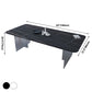 Modern Rectangle Dining Table Sintered Stone Dining Table with Clear Acrylic Double Pedestal Clearhalo ' dining_table' 'Dining Tables & Seating' 'Dining Tables' 'furn' 'furn_dining_table' 'Furniture' 'furniture_dining_table' 'Kitchen & Dining Furniture' 'kitchen&dining_furn' 'kitchen' 'kitchen_dining_table' 1200x1200_1823fe28-2a78-4225-aad8-89cc29b24d9b