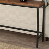 Tavolo da pranzo in legno in legno tavolo da pranzo industriale con base di cavalletto in nero