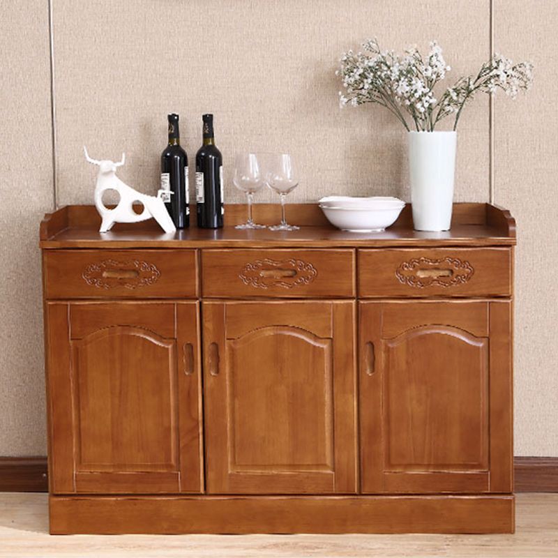 Modern Style Solid Wood Sideboard Table Kitchen Sideboard with Door Clearhalo 'buffet_sideboard' 'Buffets & Sideboards' 'furn' 'furn_buffet_sideboard' 'Furniture' 'Kitchen & Dining Furniture' 1200x1200_1827709b-b73e-4982-b212-65e3add9bf47