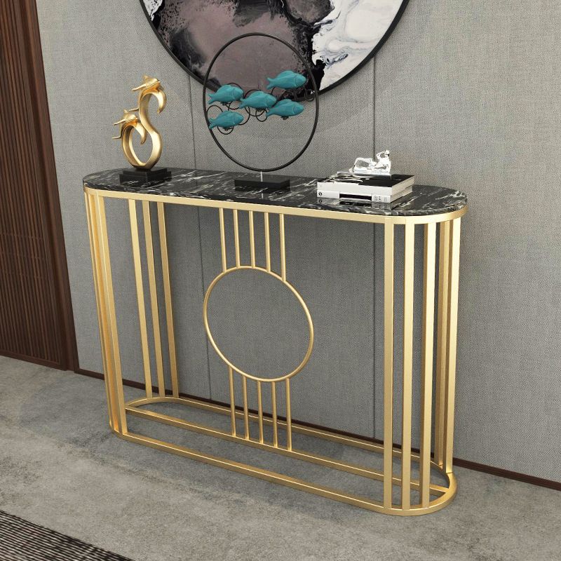 Mesa de acento glamoroso mesa de sofá de acabado antiguo con estante