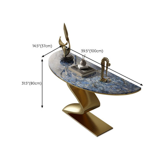 Tavolo console blu glam mezza luna tavolo divano console per sala
