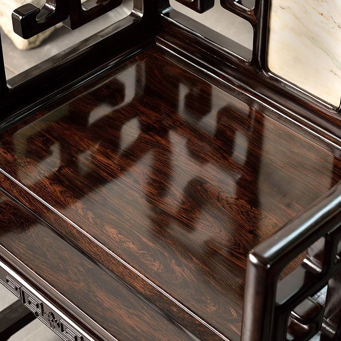 Indoor Deep Brown Dining Arm Chair Solid Wood Dining Chair for Home Clearhalo 'Dining Chairs' 'Dining Tables & Seating' 'dining_chair' 'furn' 'furn_dining_chair' 'Furniture' 'Kitchen & Dining Furniture' 1200x1200_1828fb7c-37aa-4a7d-88fc-b7ae1fd3e541