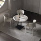 Glossy White Stone Dining Table Set 1/2/3/4 Pieces Modern Dinette Set for Kitchen
