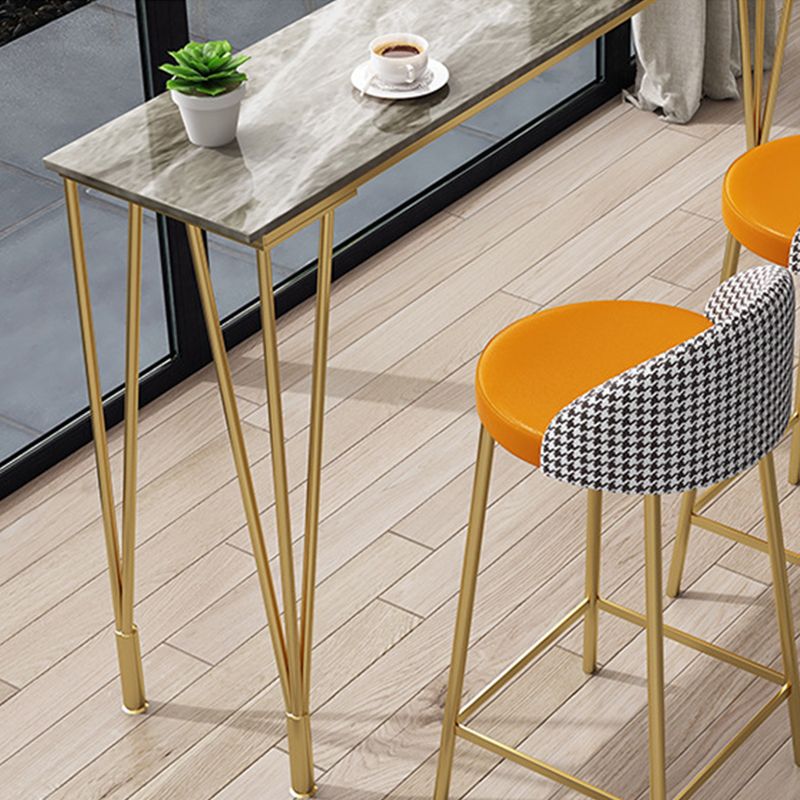 Modern Bar-Height Table Stone Top Bistro Table for Patio Use Clearhalo 'Bar Furniture' 'Bar Tables' 'bar_tables' 'furn' 'furn_bar_tables' 'Furniture' 'Kitchen & Dining Furniture' 1200x1200_1829a11b-a3bb-4796-944f-accc07edc264