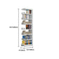 Rectangle Etagere Bookshelf Modern Metal Open Bookcase with Shelves
