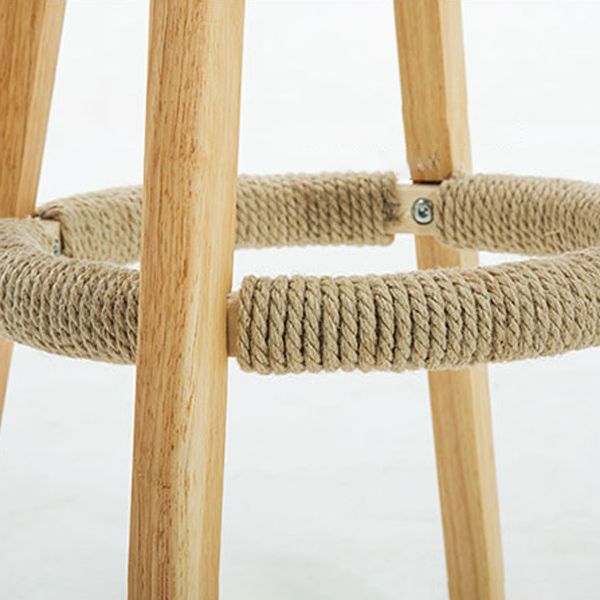 Modern Armless Backrest Counter Stool Wood Milk Tea Shop Bar Stool with Pedal and Cushion Clearhalo 'Bar Furniture' 'Bar Stools' 'bar_stools' 'furn' 'furn_bar_stools' 'furniture_bar_stools' 'Kitchen & Dining Furniture' 'kitchen&dining_furn' 'kitchen' 'kitchen_furn' Furniture' 1200x1200_182d5d14-c656-479c-89ca-c83ed1b62f9a