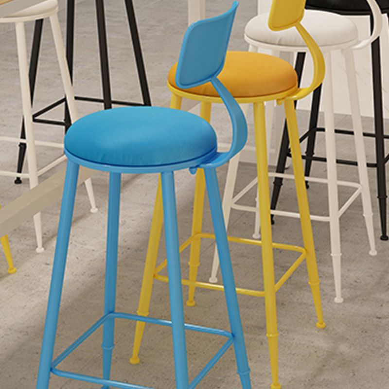 Industrial Dessert Shop Low Back Stool Matte Finish Upholstered Bar Stools Clearhalo 'Bar Furniture' 'Bar Stools' 'bar_stools' 'furn' 'furn_bar_stools' 'Furniture' 'furniture_bar_stools' 'Kitchen & Dining Furniture' 1200x1200_182e08d0-62bb-4833-aab7-9a2e060b9554