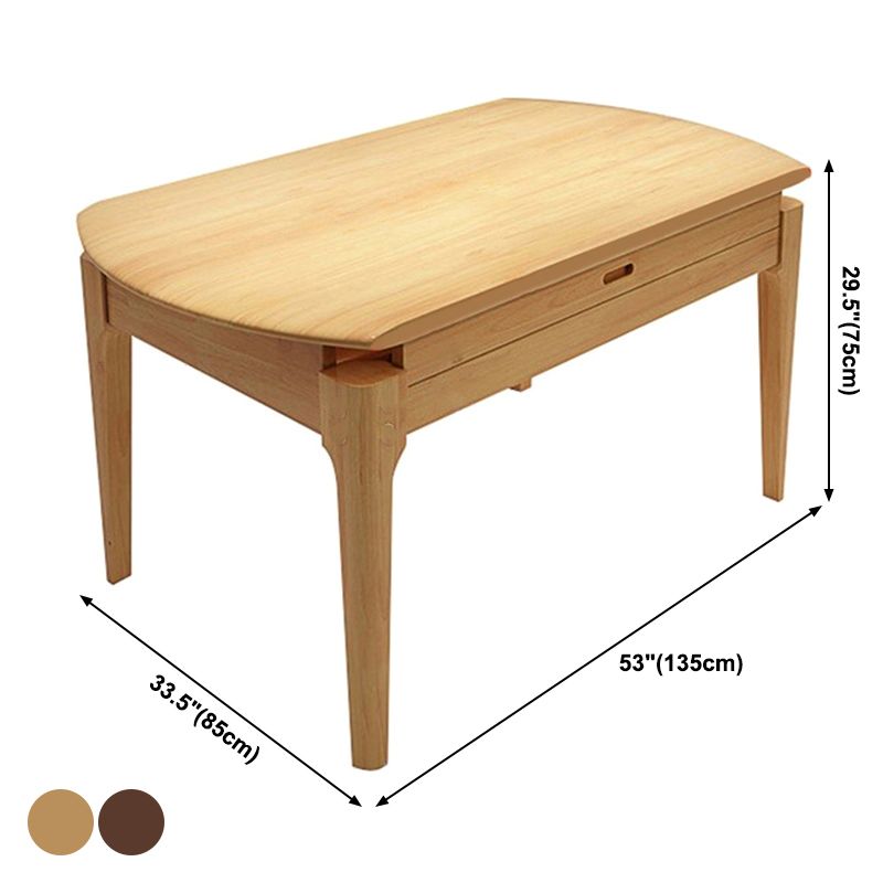 Modern Style Solid Wood Dining Table Rectangle Home Table with 4 Legs for Home Clearhalo ' dining_table' 'Dining Tables & Seating' 'Dining Tables' 'furn' 'furn_dining_table' 'Furniture' 'furniture_dining_table' 'Kitchen & Dining Furniture' 'kitchen&dining_furn' 'kitchen' 'kitchen_dining_table' 1200x1200_182e2f51-0fcc-4282-9c81-c7cc7e1d9c7b