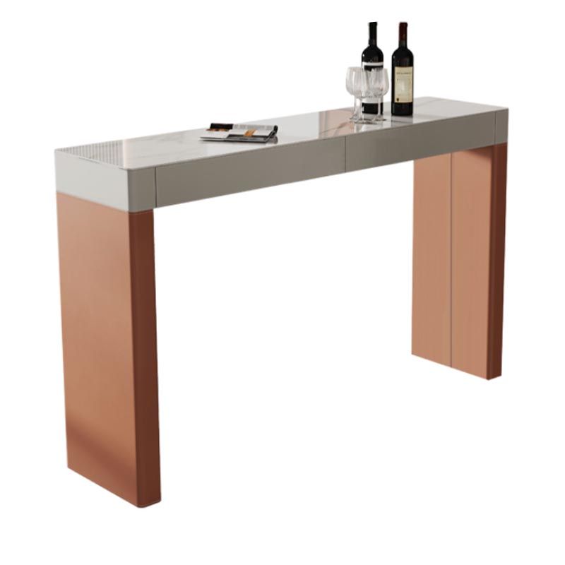 Rectangle Living Room Pub Height Dining Table Modern Stone Bistro Table Clearhalo 'Bar Furniture' 'Bar Tables' 'bar_tables' 'furn' 'furn_bar_tables' 'Furniture' 'furniture_bar_tables' 'Kitchen & Dining Furniture' 1200x1200_182e34d7-2352-45eb-9e57-e6eda0375d02