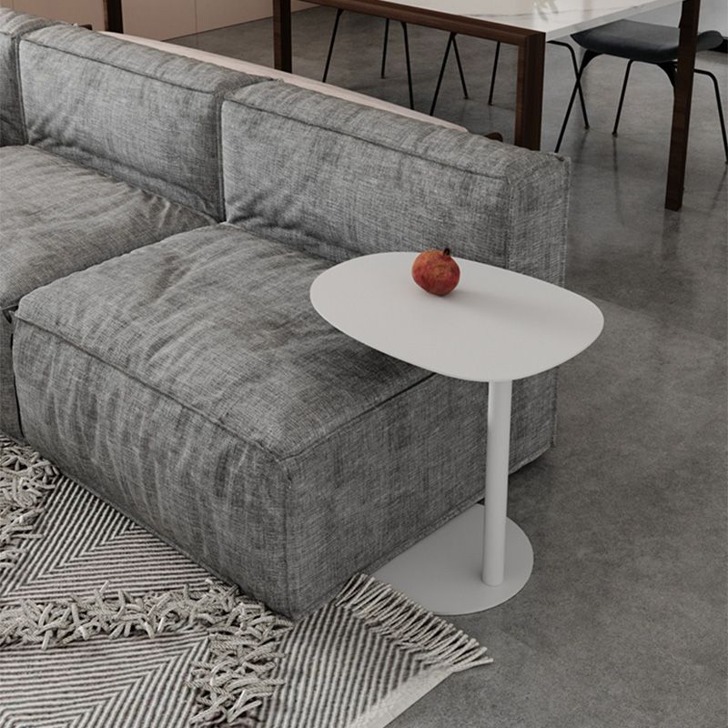 Mid-Century Metal Geometric End Table Pedestal Side Table for Living Room